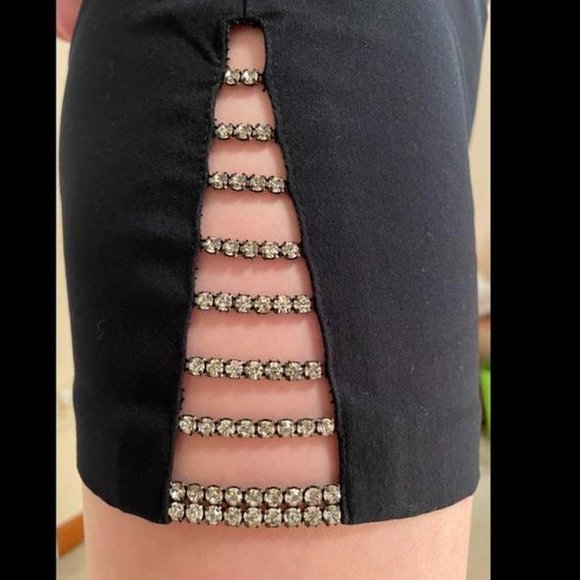 Rhinestone Mini Skirt Vtg 90s - Picture 3 of 3
